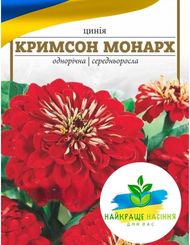 Квіти Цинія Кримсон Монарх